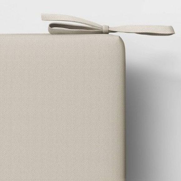 DuraSeason Fabric Outdoor Chair Cushion Linen - Threshold - Picture 2 of 2